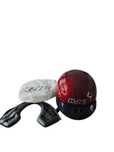 XXL HJC CL-21 Motorcycle Helmet Cruiser Open Face Wine Color Zip-in Ear Flap BOX - Picture 1 of 12