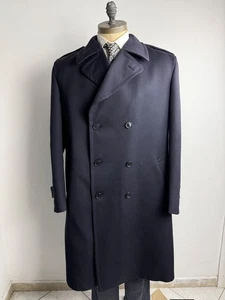 Coat Vintage marina militare Blue Wool Rear-Admiral Double Chest Size 54 - Picture 1 of 14