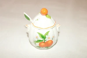LENOX ORCHARD Orange Marmelade Gelee Marmelade Deckeldose Topf mit Löffel 1991 - Bild 1 von 1