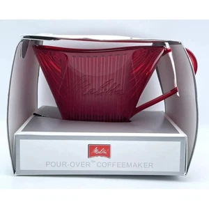 Caffettiera Melitta Pour Over in plastica con filtri rosso tritano made in USA - Foto 1 di 2