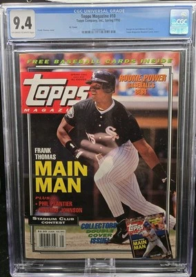 Topps Magazine 10 Frank Thomas Cover CGC 9.4 NM Spring 1992 Highest Graded Pop 1 - Image 1 of 4