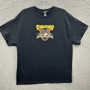 Thrasher Shirt Mens XL Anti Hero Tee Eaglegram Skateboard Black Crew Neck Skate - Picture 1 of 10