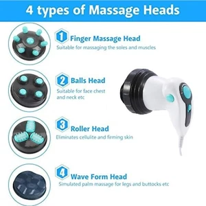 4 in 1 MASSAGGIATORE CORPO ANTI CELLULITE RELAX PANCIA GAMBE BODY RASSODANTE - Foto 1 di 8