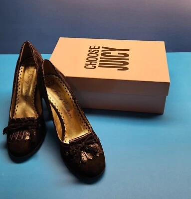 Juicy Couture может шоколадный коричневый замши кожи дизайнерские насосы 9,5 M (новый) - Изображение 1 из 4