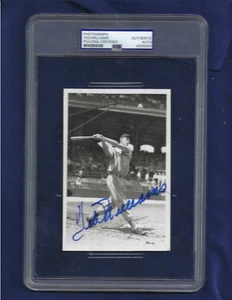 Ted Williams Autographed Geo Brace 4x6 Photo PSA SLAB Boston Red Sox Baseball - Picture 1 of 1