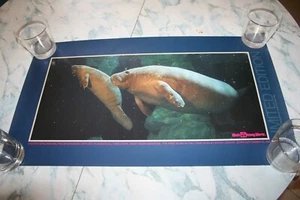VINTAGE Limited Edition WALT DISNEY WORLD Baby Manatee POSTER 1991 - Picture 1 of 2