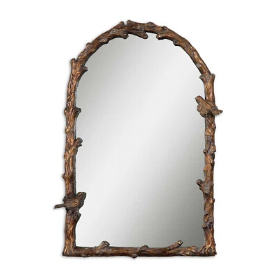 Large BIRD BRANCH ARCH 37" Wall Mirror Vanity Mantle Luxury Tree Natural - Image 1 of 4