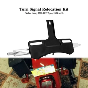 License Plate Mouted Turn Signal Relocation Kit For Harley Dyna Low Rider 02-17 - Picture 1 of 16