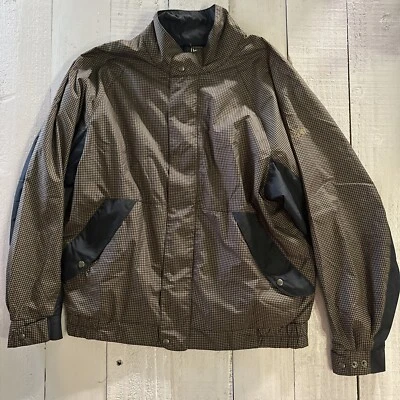 DryJoy Fooyjoy Long Sleeve Golf Windbreaker Jacket L Y2K Gorp Houndstooth - Image 1 of 4