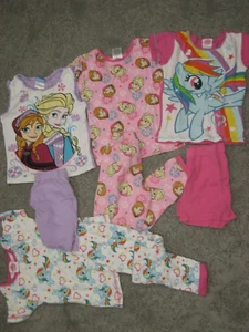 girls 8 My little Pony pajamas sleepwear pjs set tops pants Disney Elsa Frozen - Picture 1 of 1