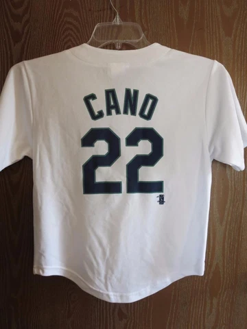 NEW-flaw- Robinson Cano #22 Seattle Mariners Youth M Medium 8/10 Jersey Cover