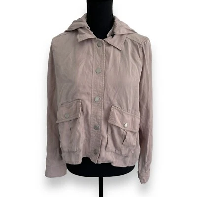 Free People Utility Mauve 轻便连帽夹克女式 XS 码带缺陷 — 第 1/4 张图片