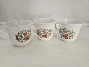 Tazas Corelle Corning vintage tazas verano indio EE. UU. juego de 3 té de café floral - Imagen 1 de 6