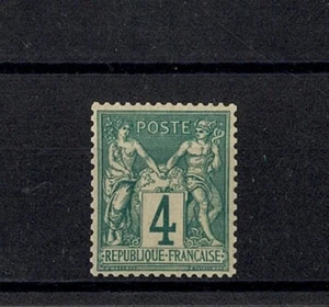 FRANCE YVERT 63 SCOTT 76 " PEACE AND COMMERCE SAGE 4c GREEN 1876 " MNH VF J129 - Picture 1 of 1