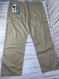 Pantalones cargo Wrangler relajados holgados bolsillos antidesgarro marrón HOMBRE talla 42x32 P4 - Imagen 1 de 9