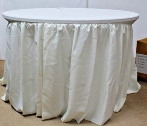 Battiscopa da tavolo panna Easy Fit 180 cm Ø per 76 cm goccia - Foto 1 di 2