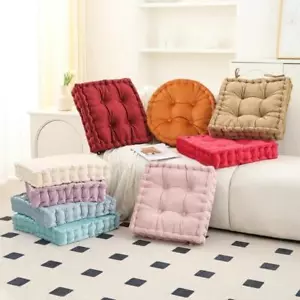 Cushion Pillow Square Plush Fur Small Modern Multicolor Cover Velvet Soft Decor - Picture 1 of 33