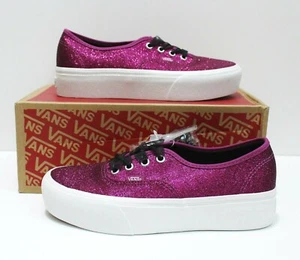 Vans Authentic Plateau Glitzer Wild Aster True White Damen Gr: 6,5 (UK 4) - Bild 1 von 5
