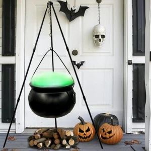 Halloween Decorations Outdoor Large Witch's Cauldron on Tripod with Lights - ... - Picture 1 of 5