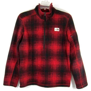 The North Face Giacca Pile 1/4 Zip Pullover Bufalo Plaid Ombra Uomo GRANDE - Foto 1 di 8