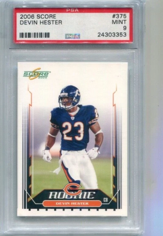 2006 Score - DEVIN HESTER - Blue Jersey Image Variation Rookie #375  BEARS PSA 9 - Image 1 of 1