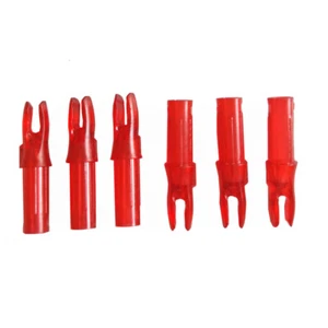 50pcs Archery Arrow Nocks Insert Tails Plastic Tips ID 6.2mm Shaft Bow Shooting - Picture 1 of 26