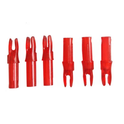 50pcs Archery Arrow Nocks Insert Tails Plastic Tips ID 6.2mm Shaft Bow Shooting - Image 1 of 4