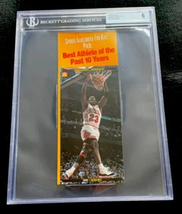 MICHAEL JORDAN RARE 1999 SI for Kids Best Athlete of the Past 10 Years BGS 6 - Picture 1 of 3