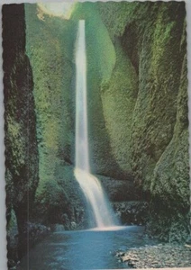 Oneonta Falls Oneanta-Schlucht malerischer Flussblick Highway Oregon kontinentale Postkarte - Bild 1 von 2