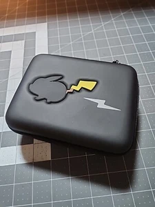 Pokemon Pikachu Carrying Travel Case Zipper Black for PTCG Trading Cards - Picture 1 of 6