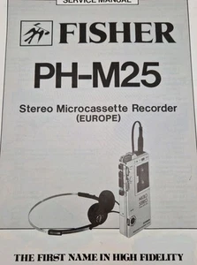 ⚡Fisher PH-M25 Service Manual Stereo Microcassette Recorder Original Anleitung⚡ - Bild 1 von 6
