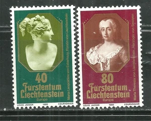 LIECHTENSTEIN 685-86 MNH EUROPA 80, SCULPTURES - Picture 1 of 1