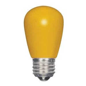 1.4 Watt LED - S14 - Ceramic Yellow - Medium base - 120 Volt - Carded - 48-Pack - Picture 1 of 6