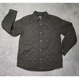 Old Navy Mens Quilted Shirt Jacket Shacket Button Up Olive Green Casual NWOT - Picture 1 of 8