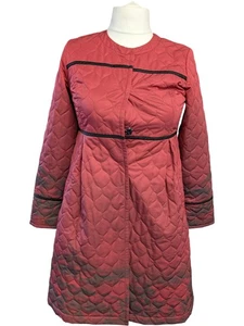 Rare Horiyoshi III Quilted Red Puffer Jacket Long Sleeve Black Trim Size M - Picture 1 of 22