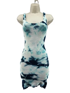 Vestido Hailey Bound By Bond Eye Talla Única Azul Tie Dye Mini Bodycon Cuello Redondo - Imagen 1 de 10