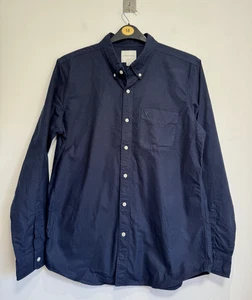 American Eagle Shirt Men's Large Slim Fit Blue Long Sleeve Button Down Oxford - Picture 1 of 9
