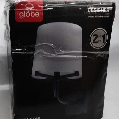 Globe Electric Valerie 1-Light Plug-in or Hardwire Wall Sconce White 6ft 51515  - Image 1 of 4