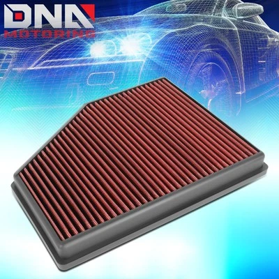 FOR 2017-2019 BMW 5-SERIES/6-SERIES RED HI-FLOW ENGINE DROP-IN AIR FILTER PANEL - Image 1 of 4