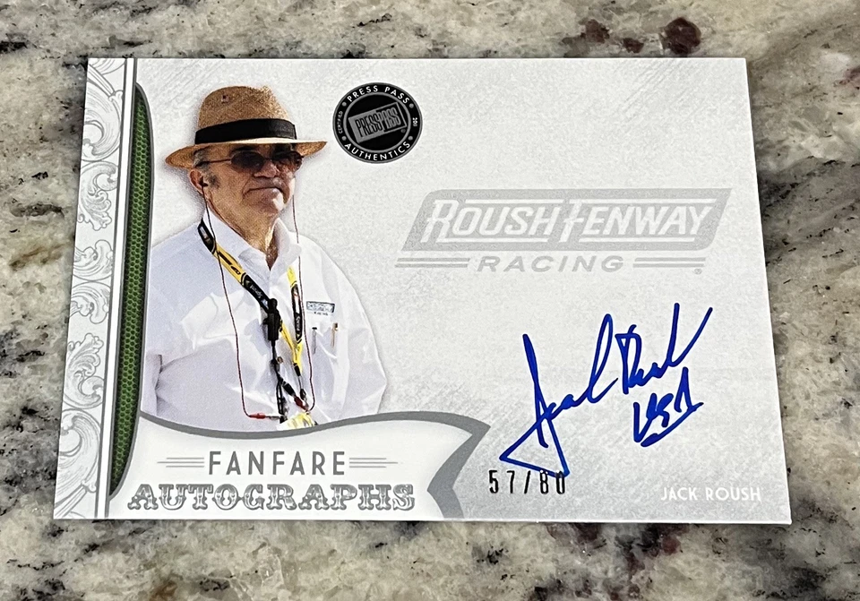 2011 Press Pass Fanfare Jack Roush Autograph Auto #’D 57/80 FA-JR - Image 1 of 2