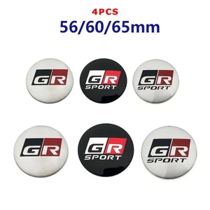 4PCS Elegant GR Sport Hub Cap Stickers fits Toyota Modified Hub Caps, 56/60/65MM - Picture 1 of 14