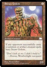 STRAW GOLEM ~mtg NM/NM- Weatherlight Unc x1