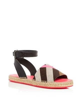 100% AUTÉNTICAS SANDALIAS ALPARGATA MUJER BURBERRY ABBINS CUADROS UE 38.5/US 8.5 Foto 1 de 4