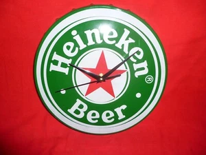 Orologio Birra Heineken Beer pubblicitario FUNZIONANTE - Foto 1 di 2