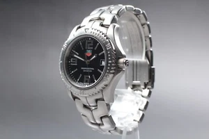 *Near MINT* TAG HEUER Link WT1210 Black Dial Date 200m Quartz Men's Watch - Picture 1 of 10
