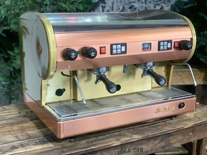 SAN MARINO LISA 2 GROUP STAINLESS GOLD AND BRONZE ESPRESSO COFFEE MACHINE - Picture 1 of 12
