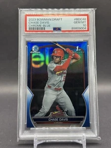 2023 Bowman Draft Chase Davis Blue Refractor #BDC48 #/150 PSA 10 Gem Mint - Picture 1 of 2