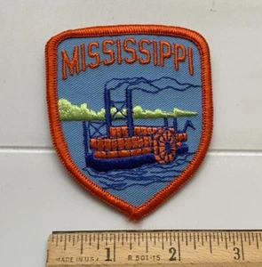 Distintivo toppa ricamato souvenir barca a vapore Mississippi - Foto 1 di 3