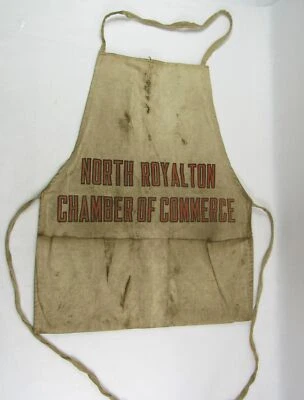 c1950 North Royalton Ohio Chamber of Commerce Canvas Full Apron Festival Fair  - Image 1 of 4