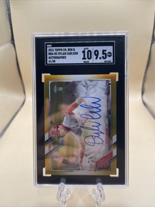 2021 Topps Chrome Ben Baller Dylan Carlson AUTO GOLD /50 ST LOUIS ROOKIE SGC 9.5